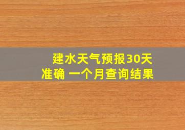 建水天气预报30天准确 一个月查询结果